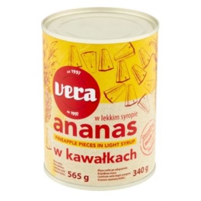 Vera Ananas w kawakach 565 g