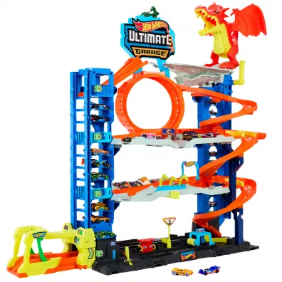 Hot Wheels City Mega Gara Atak smoka Zestaw HKX48 Mattel