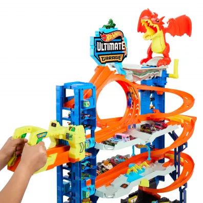 Hot Wheels City Mega Gara Atak smoka Zestaw HKX48 Mattel