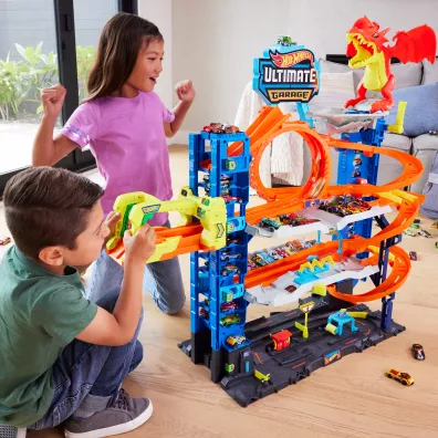 Hot Wheels City Mega Gara Atak smoka Zestaw HKX48 Mattel