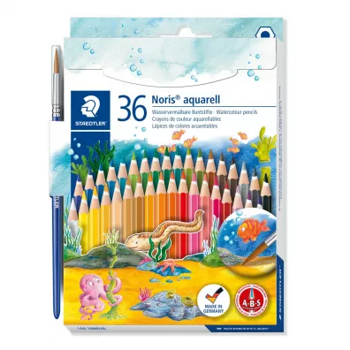 Staedtler Kredki drewniane Noris Club z p�dzelkiem 36 szt.