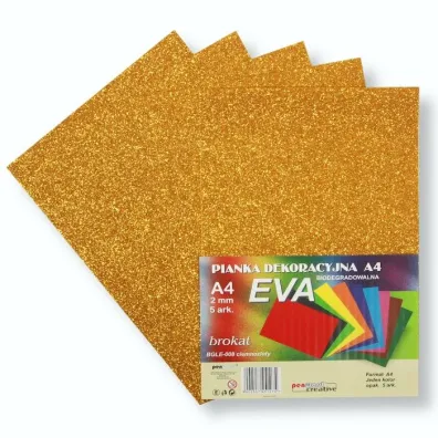 Polsirhurt Pianka brokatowa A4 Eva ziemnoz�ota biodegrad. 5sz