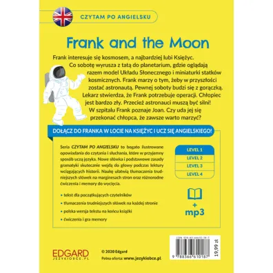 EDGARD. Angielski. Czytam po angielsku. Frank and the Moon. Level 1 + MP3