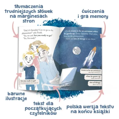 EDGARD. Angielski. Czytam po angielsku. Frank and the Moon. Level 1 + MP3