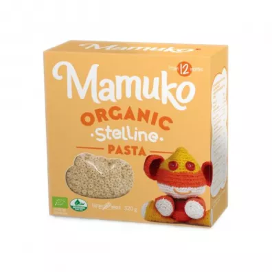 Mamuko Organiczny Makaron Stellini w ksztacie gwiazdek 320 g Bio