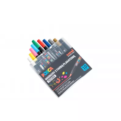 Uni Mitsubishi Pencil Markery PCF-350 zestaw Posca Uni 10 szt.
