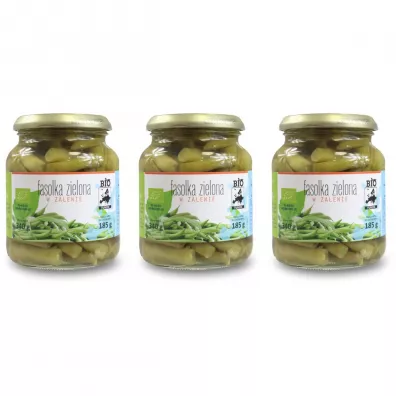 Bio Kontynenty Fasolka zielona w zalewie (soik) Zestaw 3 x 340 g Bio