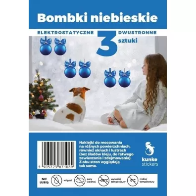 Kunke Bombki dwustronne elektrostatyczne 3 szt.