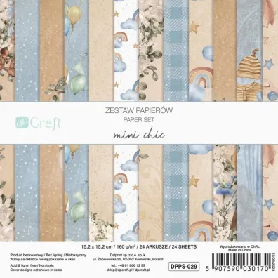 dpCraft Zestaw papier�w mini chic 15,2x15,2cm 24 kartki