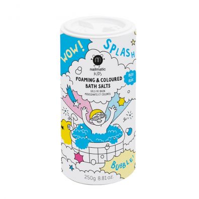 Nailmatic Kids Foaming & Coloured Bath Salts pienica si sl do kpieli dla dzieci Blue 250 g