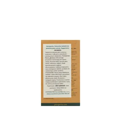 Georganics Naturalne tabletki do p�ukania jamy ustnej, English Peppermint 180 szt.