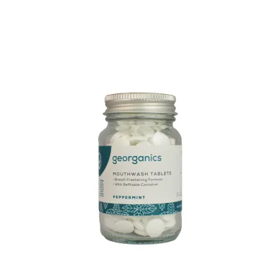 Georganics Naturalne tabletki do p�ukania jamy ustnej, English Peppermint 180 szt.