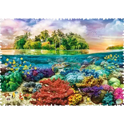 Puzzle 600 el. Crazy Shapes. Tropikalna wyspa Trefl