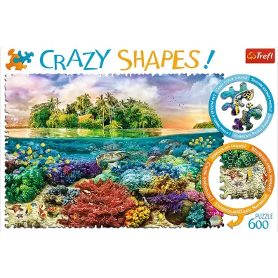 Puzzle 600 el. Crazy Shapes. Tropikalna wyspa Trefl
