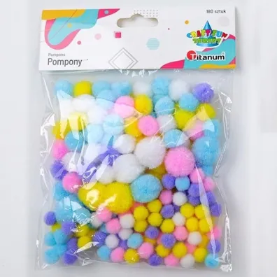Titanum Pompony poliestrowe 180 szt