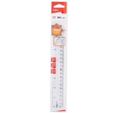 Deli Linijka Pioner prze�roczysta 20cm