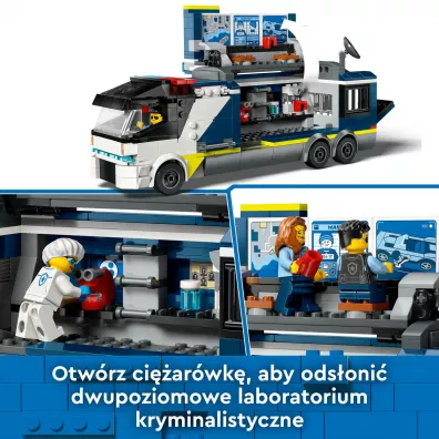 LEGO City Policyjna ci�ar�wka z laboratorium kryminalnym 60418