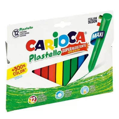 Kw Trade Kredki �wiecowe Jumbo plastello  Carioca12 kolor�w 42671 12 szt.