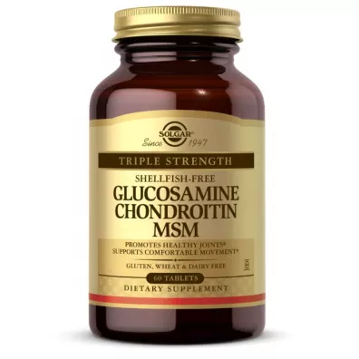 Solgar Glucozamine, Chondroitin, MSM Suplement diety 60 tab.