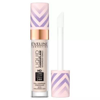 Eveline Cosmetics Liquid Camouflage HD wodoodporny korektor z kwasem hialuronowym 01 Light Porcelain 7.5 ml