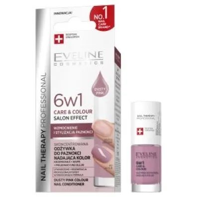 Eveline Cosmetics Od�ywka do paznokci nadaj�ca kolor Care&Colour 6w1 Nail Therapy Professional - Dusty Pink 5 ml