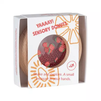Grzechotka sensoryczna, truskawka Petit Boum