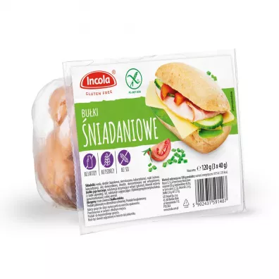 Incola Bu�ki �niadaniowe bezglutenowe 3 szt.