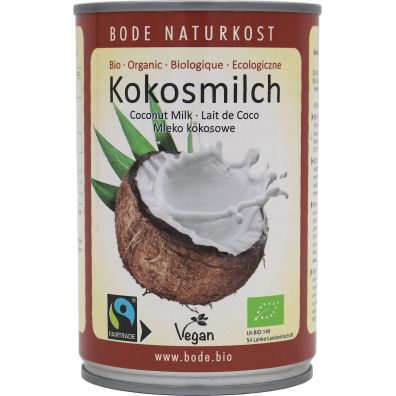 Allfair Coconut milk - napj kokosowy bez gumy guar (17 % tuszczu) fair trade (puszka) 400 ml Bio