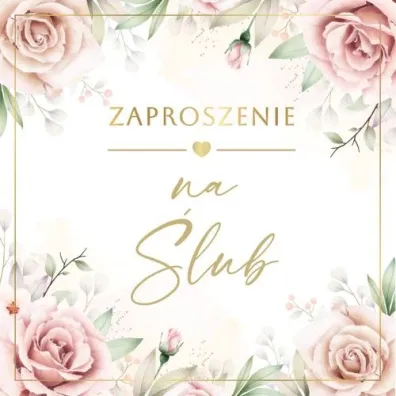 Armin Style ZAPROSZENIE SLUB 130X130 Z KOP AS ZP-111 OP10SZT