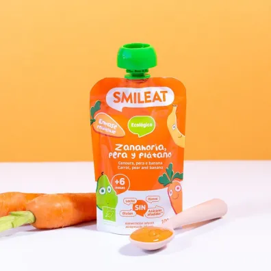 Smileat Mus z gruszk�, bananem i marchewk� 6 m+ 100 g Bio