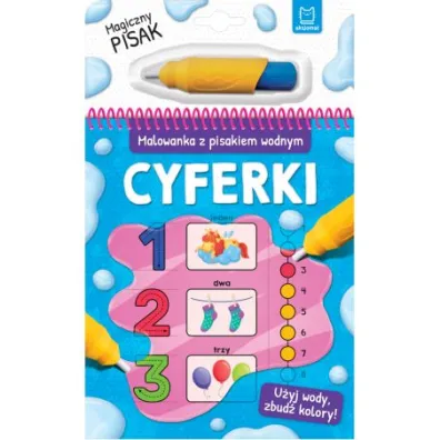Cyferki. Malowanka z pisakiem wodnym