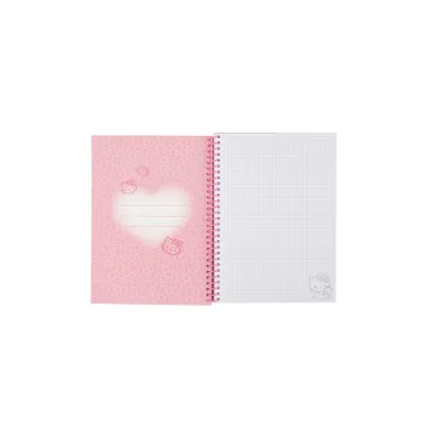Patio Ko�obrulion B5 100k.w kratk� plastikowa spirala Hello Kitty pink wz�r 1