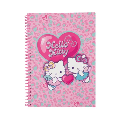 Patio Ko�obrulion B5 100k.w kratk� plastikowa spirala Hello Kitty pink wz�r 1
