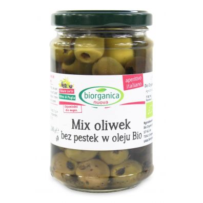 Bio Organica Italia Mix oliwek bez pestek w oleju 280 g Bio