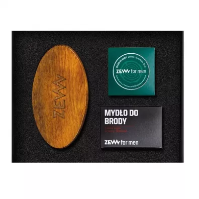 Zew for men Schludny Drwal szczotka do brody + olejek do brody 30ml + mydo do brody z wglem drzewnym 85ml 115 ml