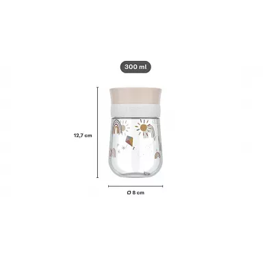 Mepal Kubek dziecicy treningowy do nauki picia Mio Sunshine & Rainbow 108018565245 300 ml