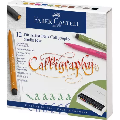 Faber-Castell Pitt artist pen c zestaw do kaligrafii 12 kol. studio box