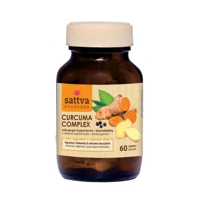 Sattva Kurkuma z imbirem i piperyn� suplement diety 60 kaps.