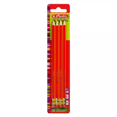 Herlitz Owek szkolne HB z gumka 4 szt.