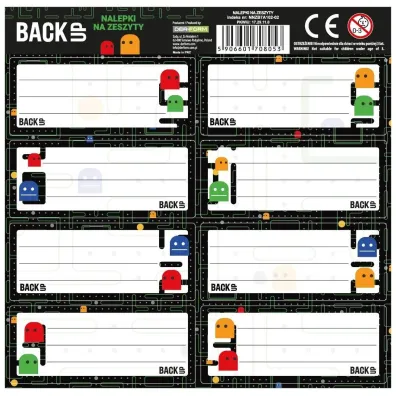 Derform Nalepki na zeszyt BackUp 7 A102 (25 szt)