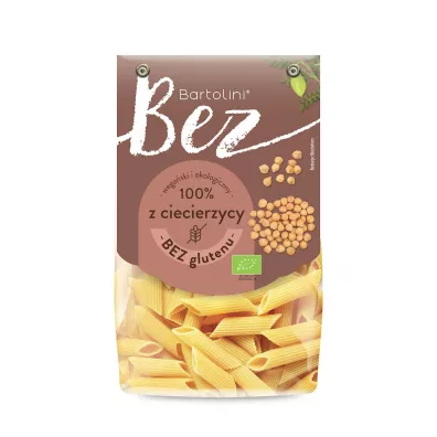 Bartolini Makarony proteinowy (z ciecierzycy) penne bezglutenowy 250 g Bio