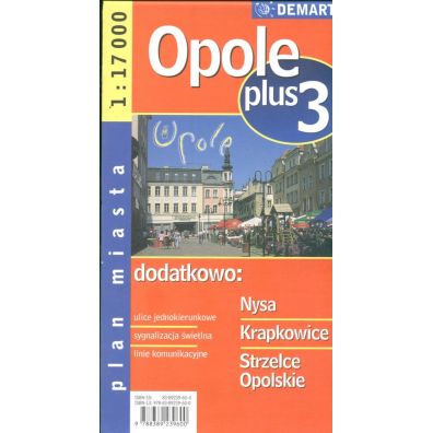 Plan miasta +3 Opole, Nysa, Krapkowice, Strzelce 1:17 000