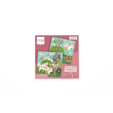 Puzzle magnetyczne 20x2 + ksi��ka Ksi�niczki Scratch