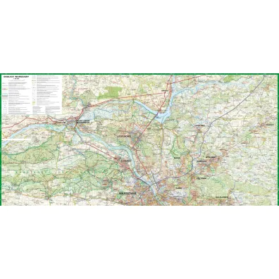 Okolice Warszawy laminowana mapa turystyczna 1:75 000