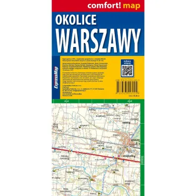 Okolice Warszawy laminowana mapa turystyczna 1:75 000