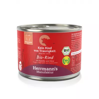 Herrmanns Manufaktur Selection Cat Rind- woowina z marchewk 200 g Bio