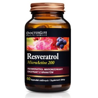 Doctor Life Resveratrol MicroActive 200mg resweratrol mikronizowany suplement diety 60 kaps.