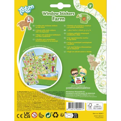 Totum Naklejki na szyb wielorazowe okienne Farma