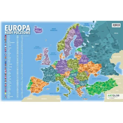 ArtGlob Podk�adka na biurko. Kody pocztowe - Europa