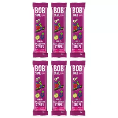 Bob Snail Przekska jabkowo-porzeczkowa bez dodatku cukru Zestaw 6 x 14 g